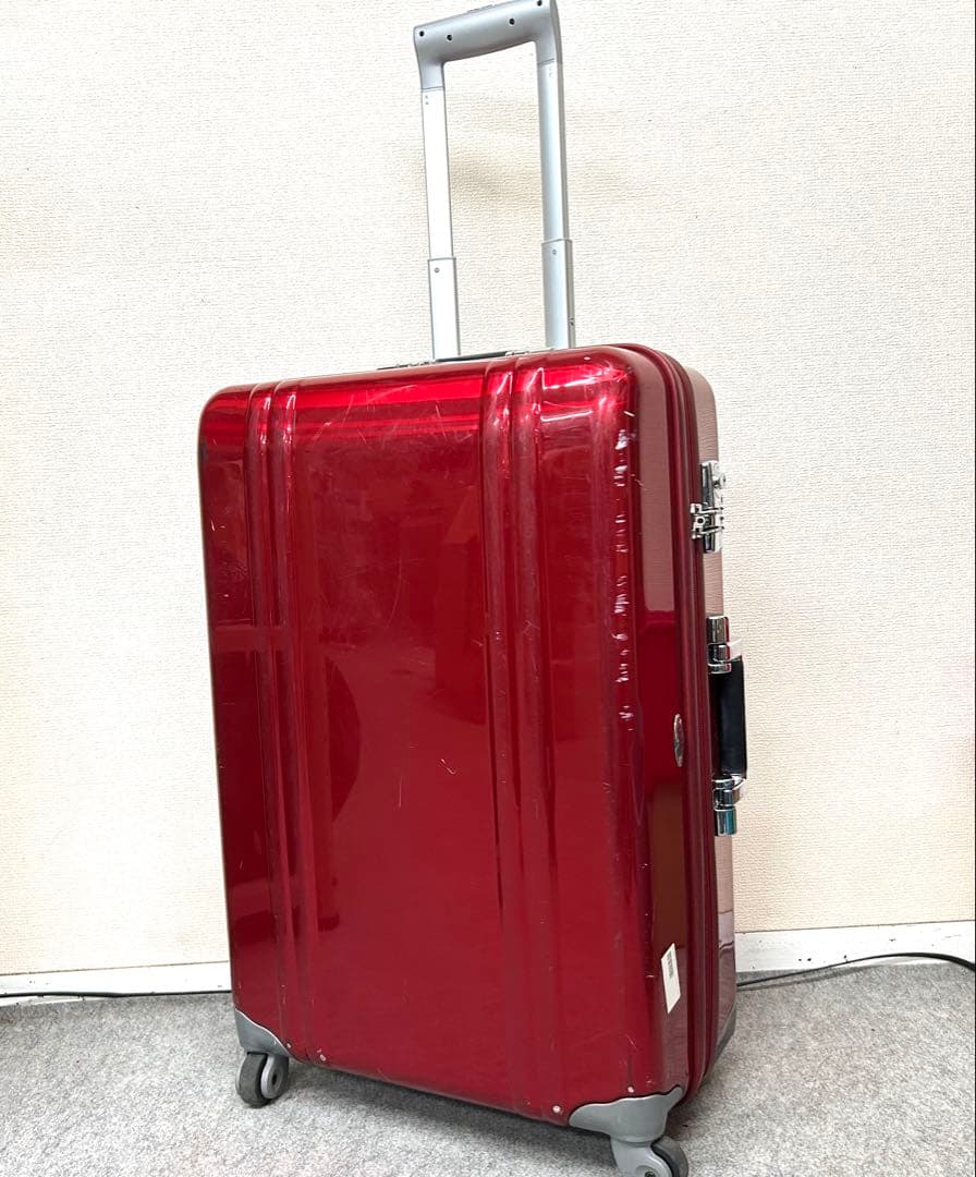 ゼロハリバートン 4輪 キャリーケース レッド 大容量 傷あり ZRPシリーズ