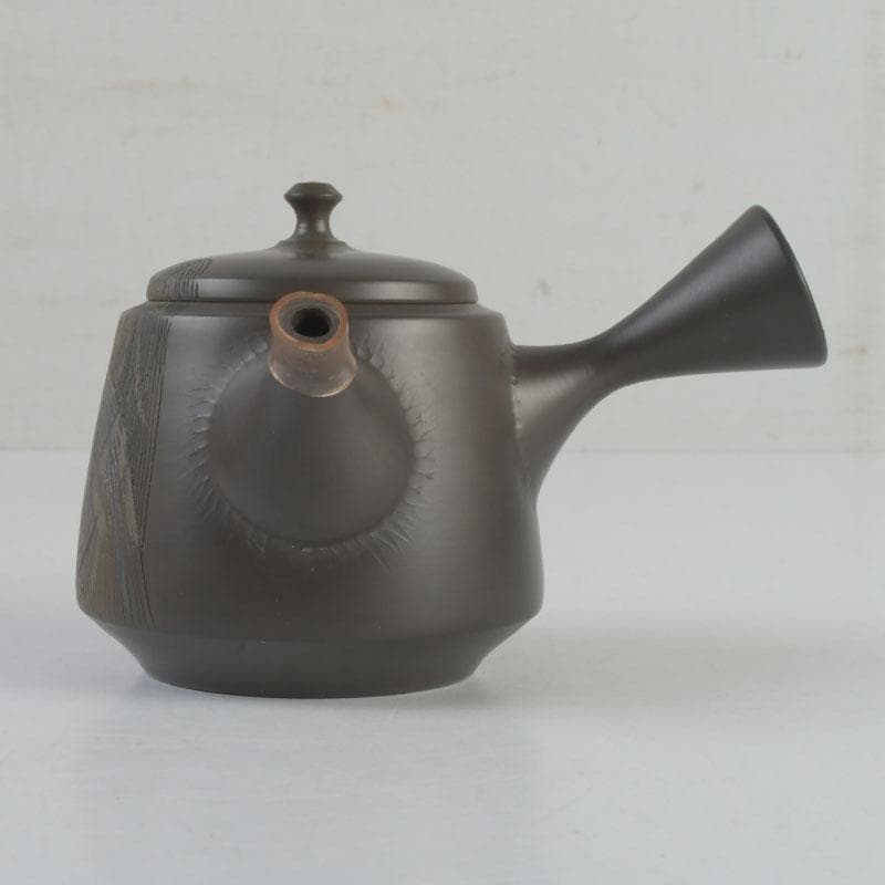 煎茶道具　常滑焼　伊藤昭陽作　急須　茶壷　共布共箱　V　9772