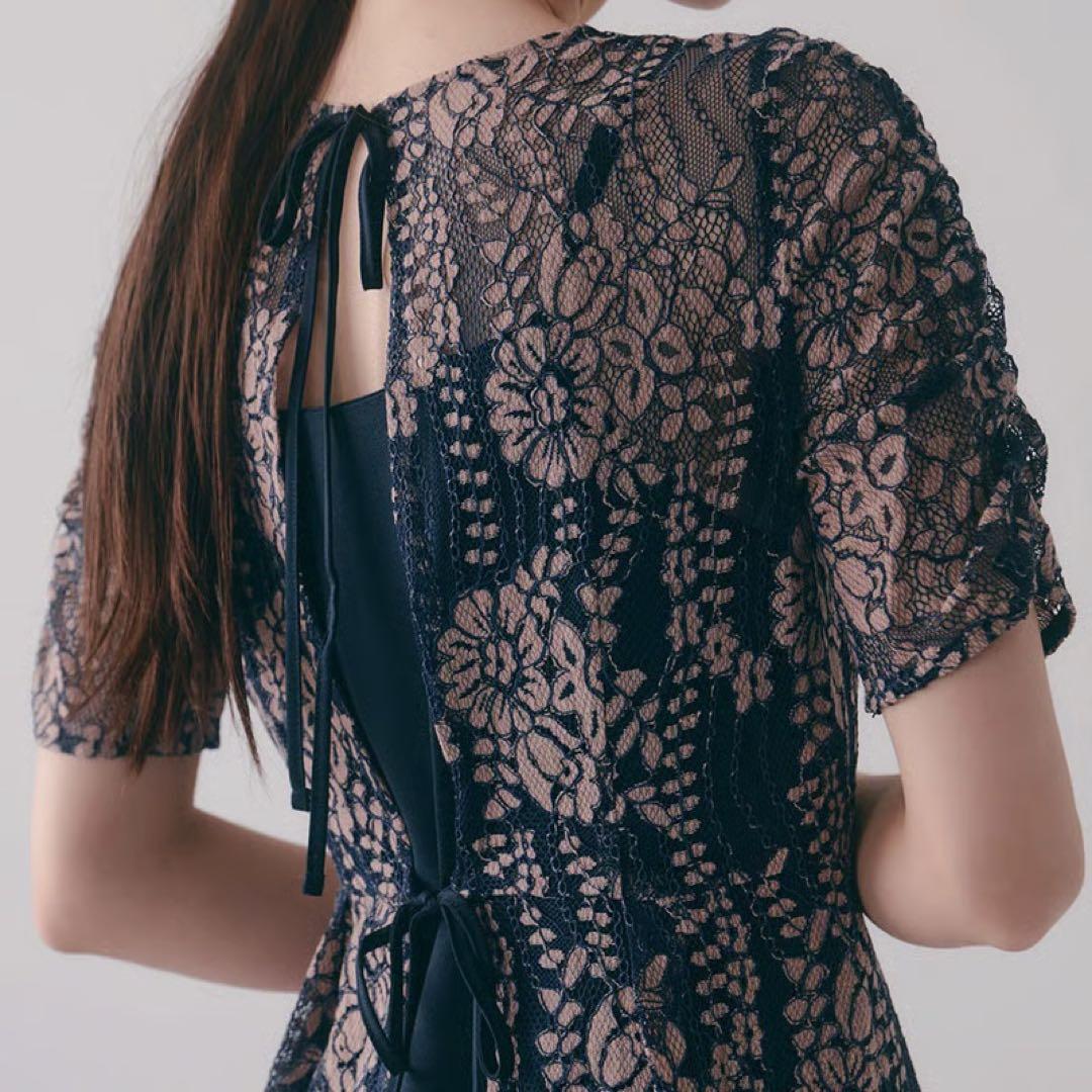 て*む様 【kaene】レースエプロンワンピース