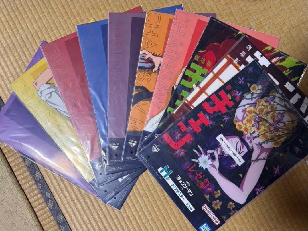 一番くじ　チェンソーマン　クリアポスター　10種コンプリート　※折り曲げ無し