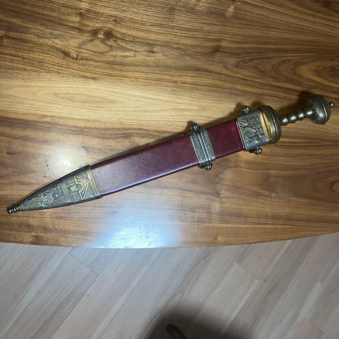 DENIX グラディウス シーザーソード ゴールド　赤い鞘　革風の鞘