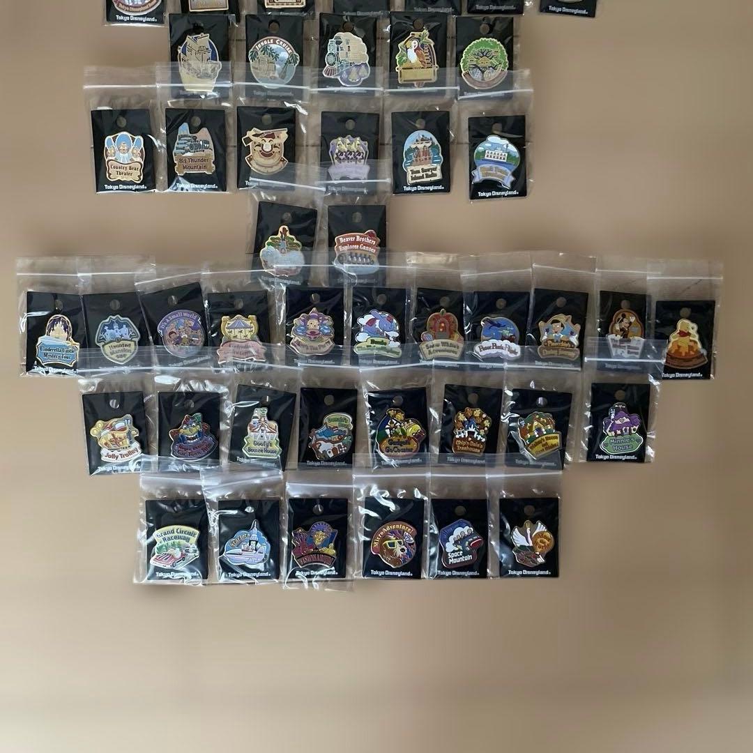 東京ディズニーランド　ピンバッジ　アトラクションなど　51個　コンプリートセット