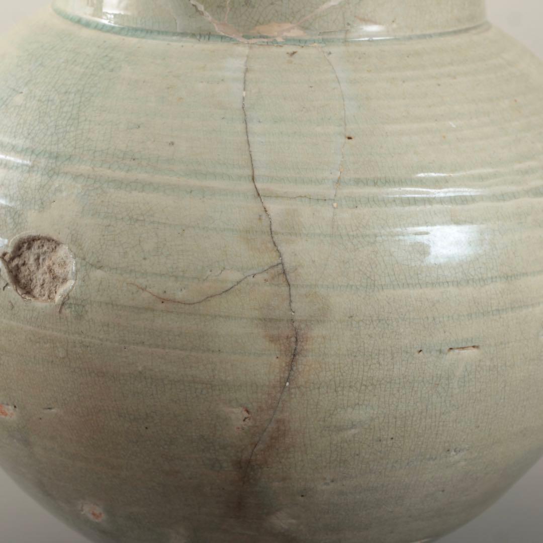 李朝 丸壺 朝鮮美術 古美術 古道具 アンティーク 古壺 李朝壺