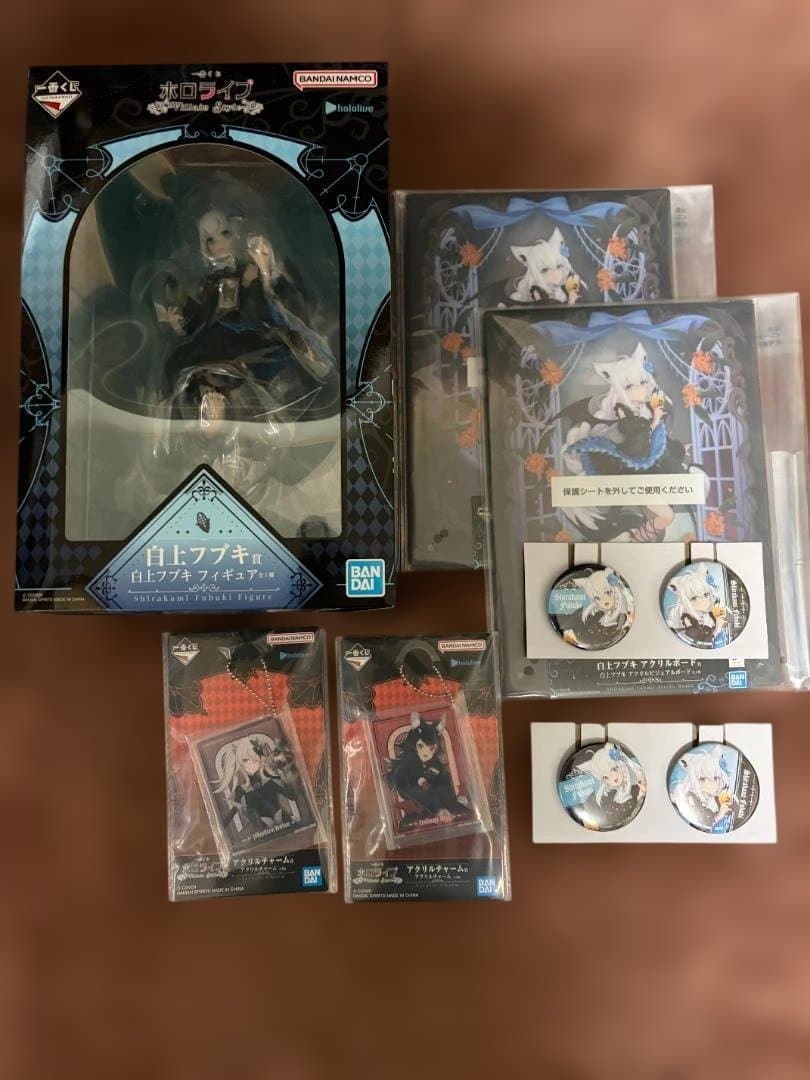 一番くじ　ホロライブ　白上フブキ　フィギュア　アクリルボード　他
