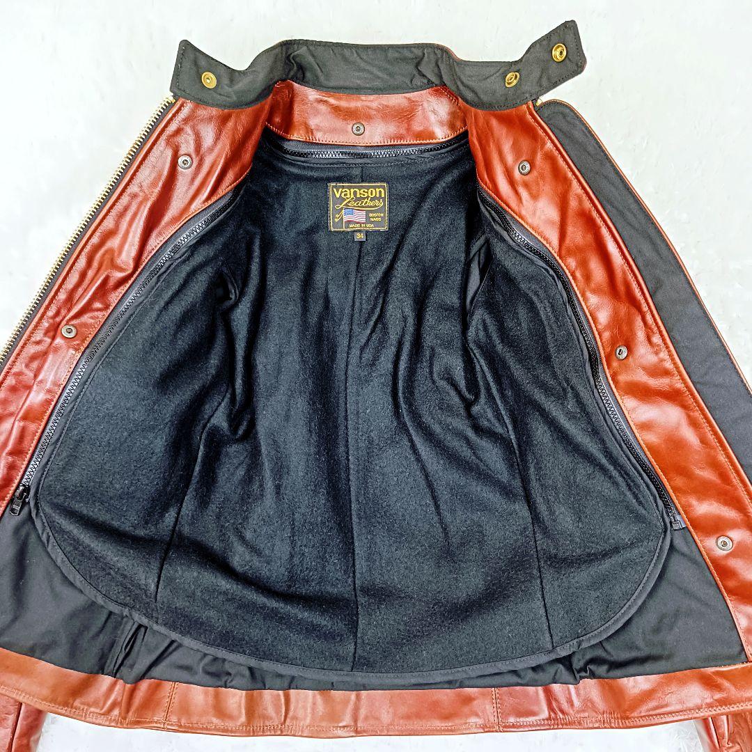 VANSON Bオクタゴン シングルライダース 34 ライナー 19599P16