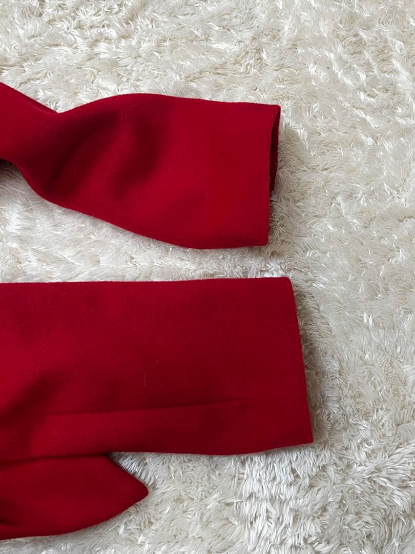 エミリアウィズ　チェスターコート　ウール　ベルト　赤　レッド　ロング　秋冬