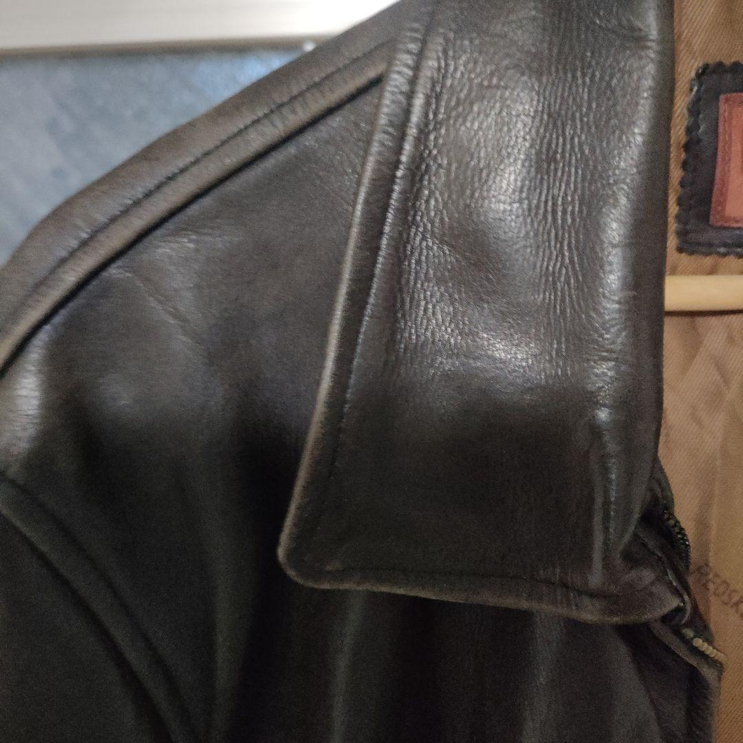 REDSKINS レザーシングルライダースジャケット XL