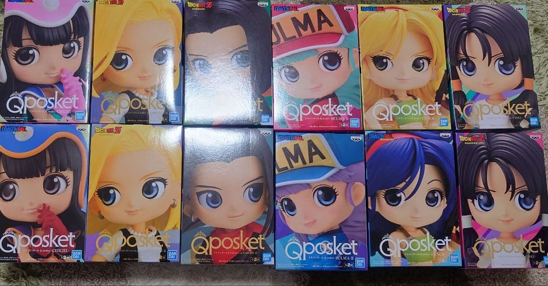 ドラゴンボール　フィギュア　qposket　ブルマ　ビーデル　ランチ