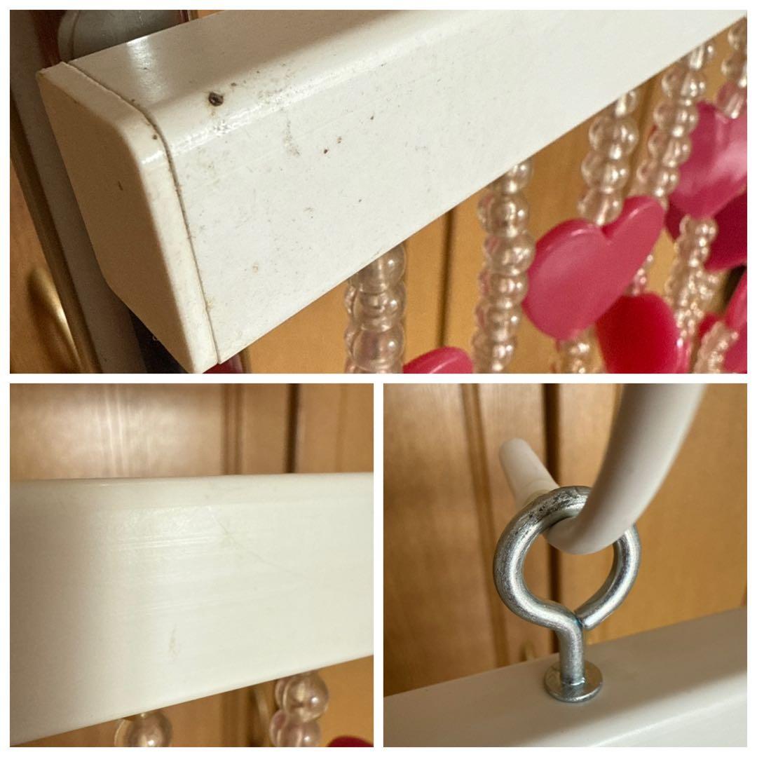 もも　　　レトロポップのれん　ピンクハート型