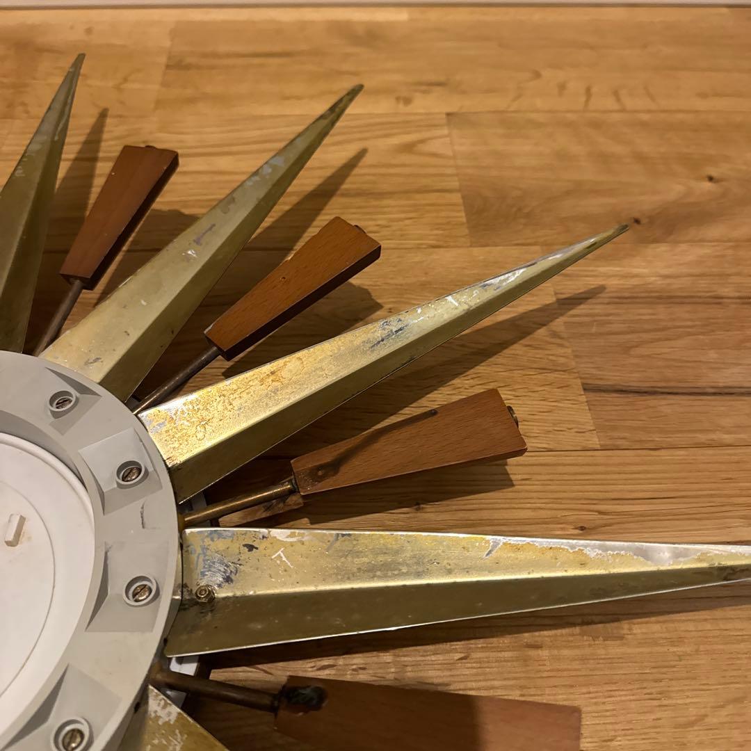 貴重 60s イギリスアンティーク MEC サンバースト ウォールミラー