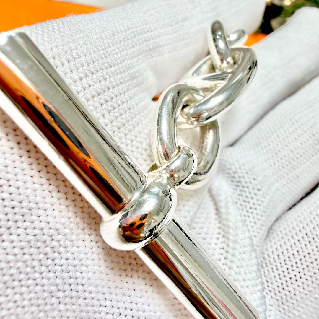 HERMES シェーヌダンクル 925 TGM 11コマ ブレスレット 箱付き