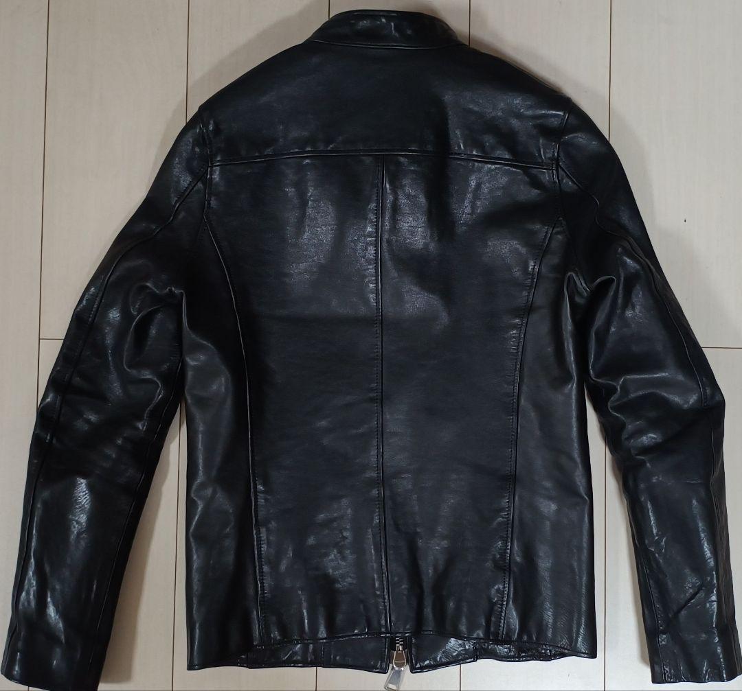 WJK/シングルライダースジャケット/馬革/BLACK/サイズS