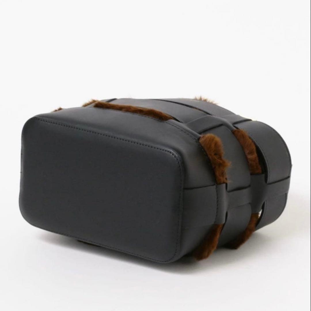 VIOLAd’ORO / レザー × エコファー メッシュハンドバッグ