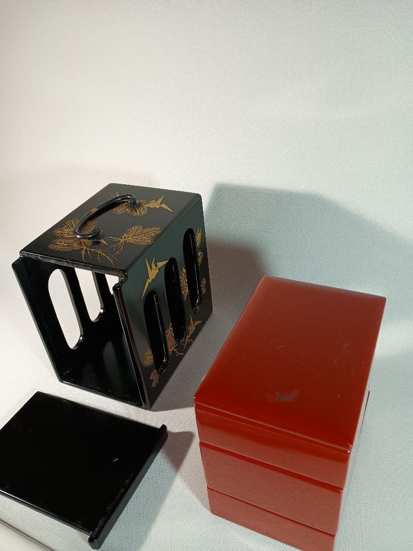 金蒔絵 豪華な徳島遊山箱 昭和中期