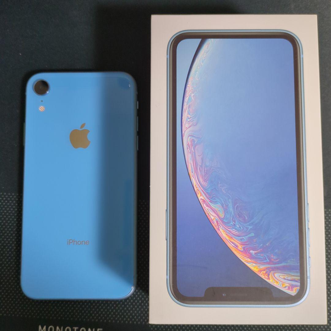 Apple iPhone XR 128GB 本体ブルー箱あり付属品なし