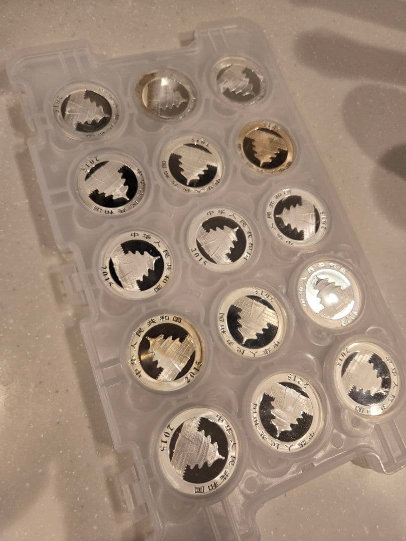 パンダ銀貨 10元 1オンス 31.1g 2015 15個 純銀 Ag999