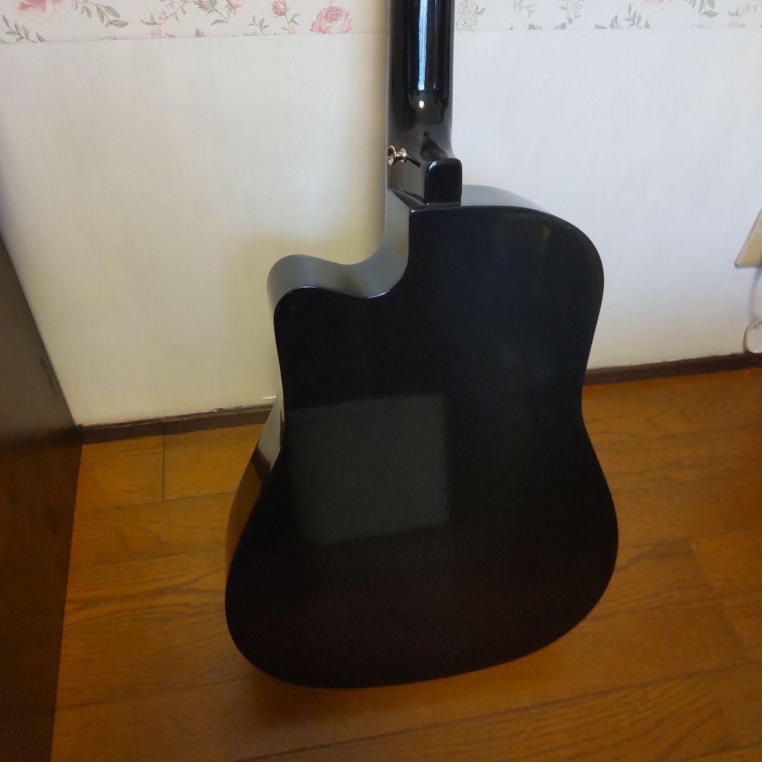 新品！格安！かっこいい！カッタウェイデザイン アコースティックギター 付属品付