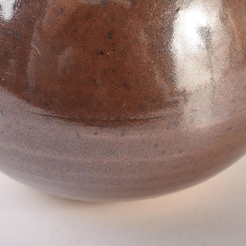 茶道具　京焼　平安　万代喜山造　茄子茶入　仕覆付　共箱　V　6945