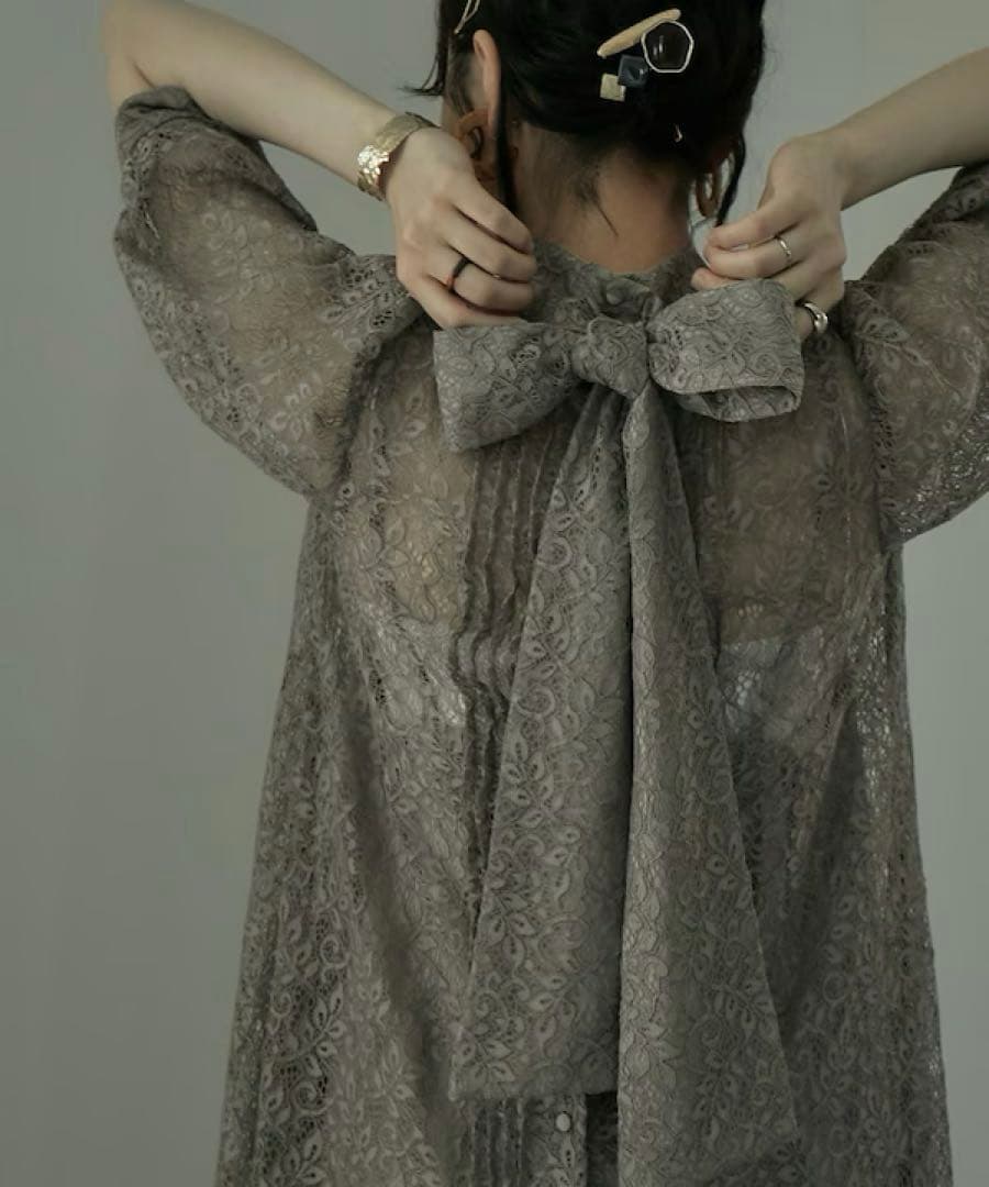 【お値下げ中】etoll バックリボンワンピース インナー付き