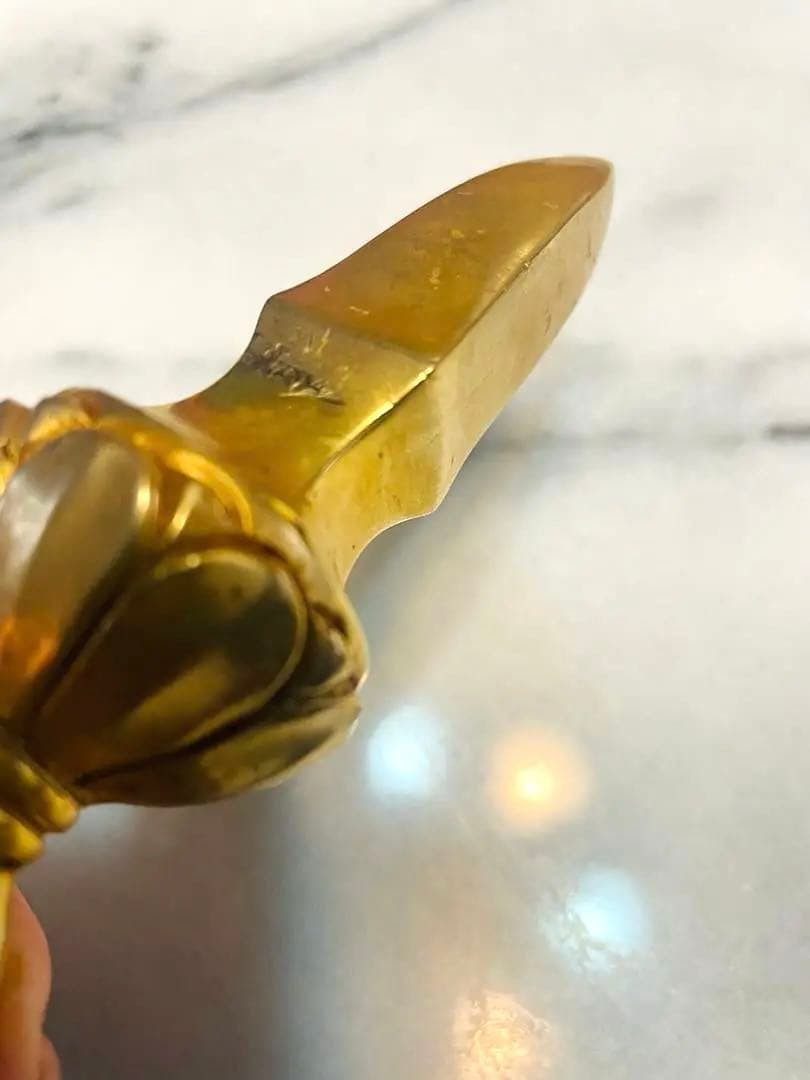 新品 24金張り 独鈷杵 プルパ 金剛杵 仏教 特大サイズ　約23センチ　87