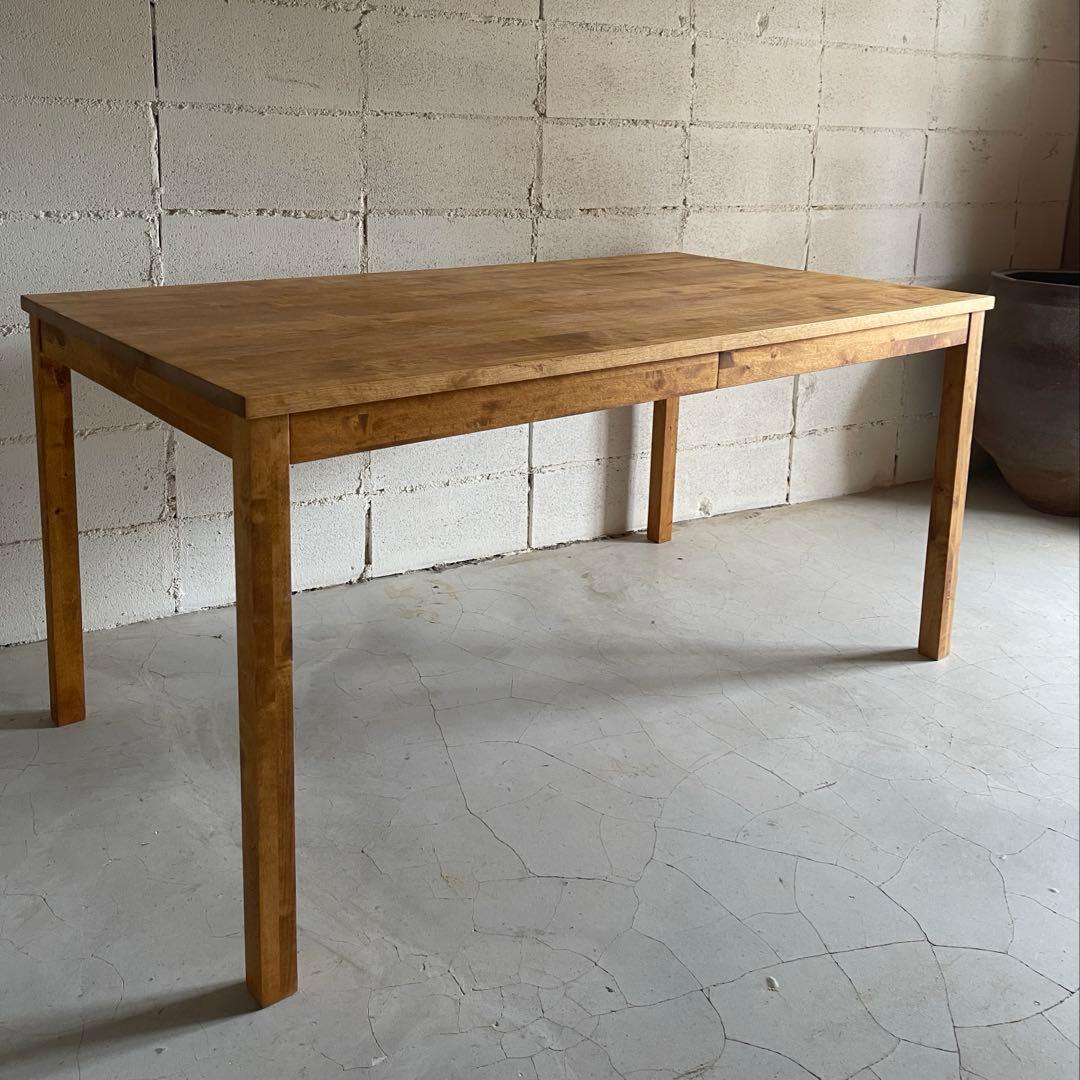 美品　MUJI 無印良品　オーク無垢材　ダイニングテーブル　引出し付