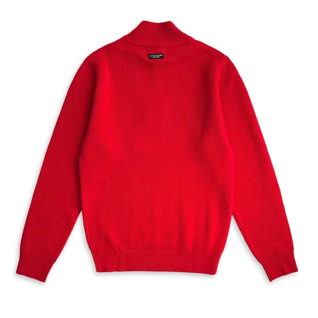 547 マスターバニー レディース ゴルフウェア ウールカシミヤニット 赤 2