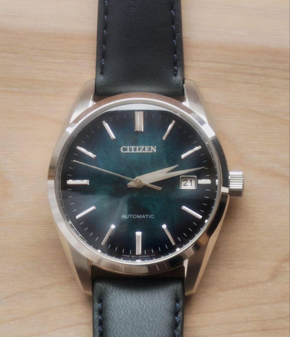 CITIZEN 銀箔漆文字板モデル 自動巻き時計