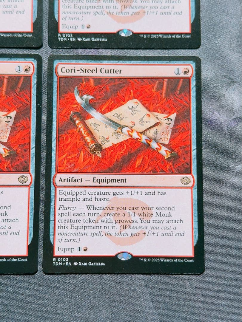 コーリ鋼の短刀　英語　4枚セット