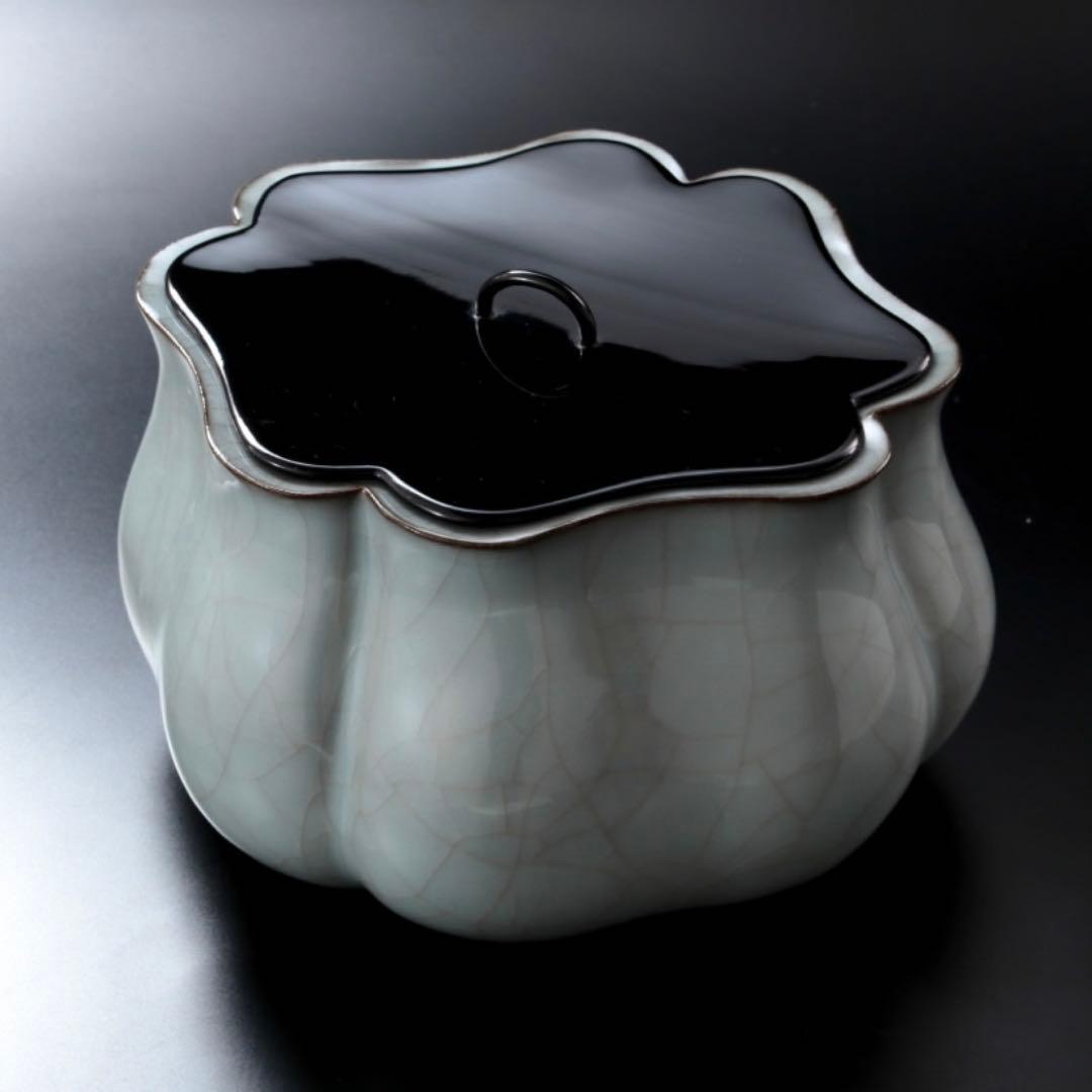 川瀬忍 青磁水指 茶道具 本物保証