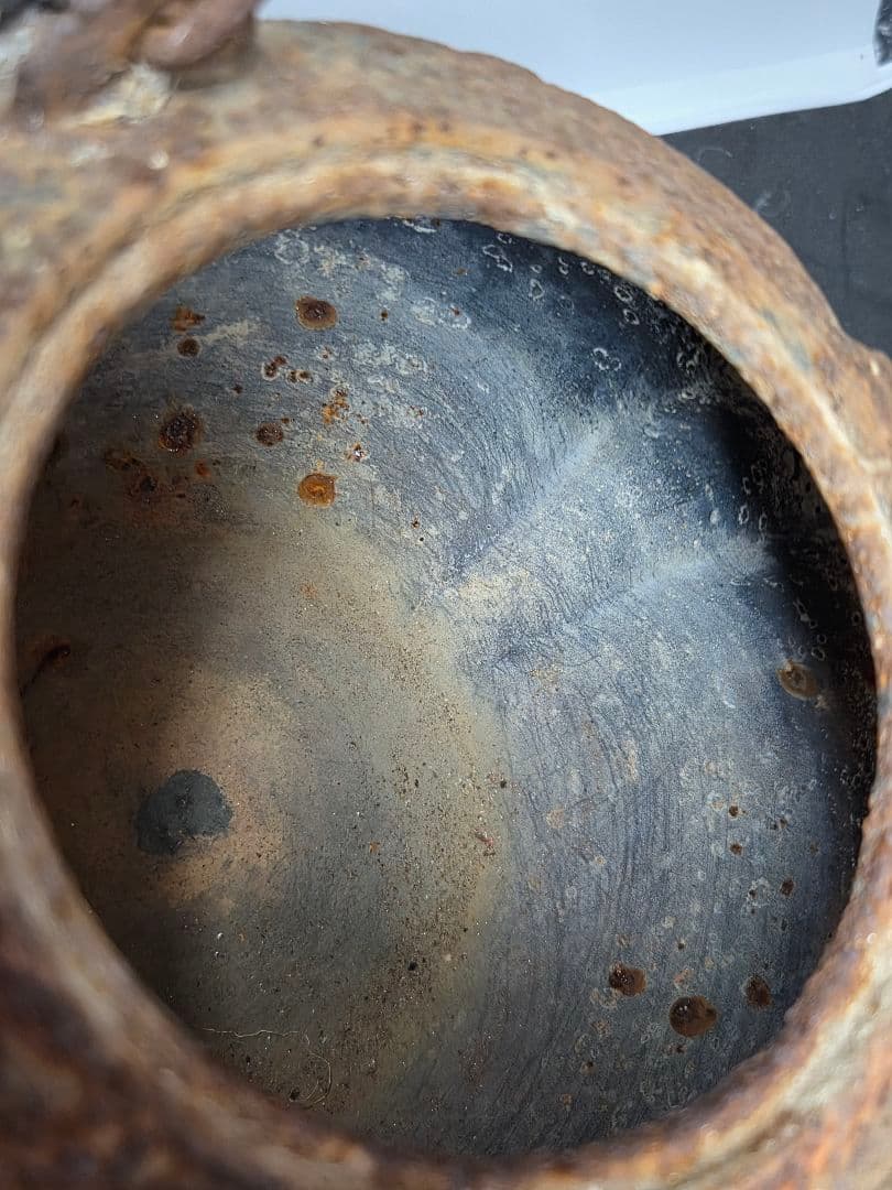 龍文堂造 鉄瓶 鉄製 丸型鉄瓶 南部鉄器 急須　工芸品 金属工芸 囲炉裏 茶道具