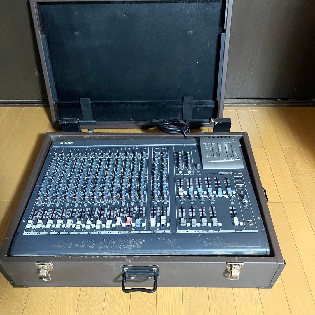 16chアナログミキサーYAMAHA GF16/12 キャリーケース付 ジャンク