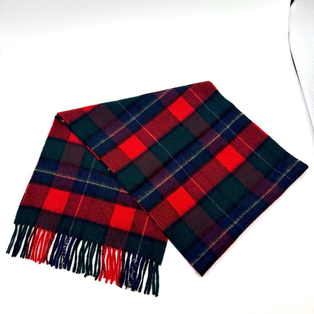新品未使用 Johnstonsジョンストンズ カシミア100％ チェックマフラー