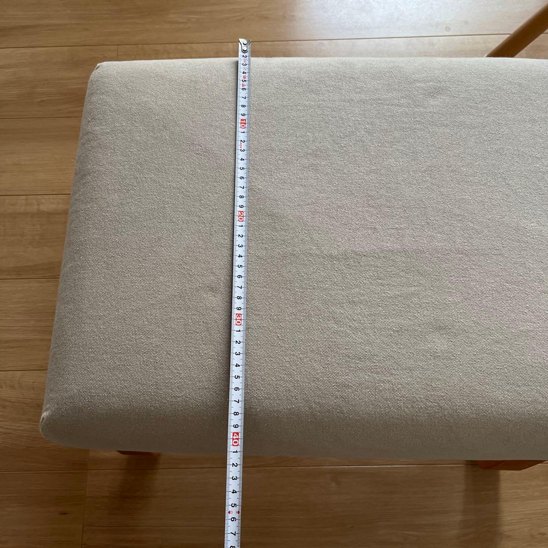 美品　無印良品　リビングでもダイニングでもつかえるベンチ　オットマン　チェア