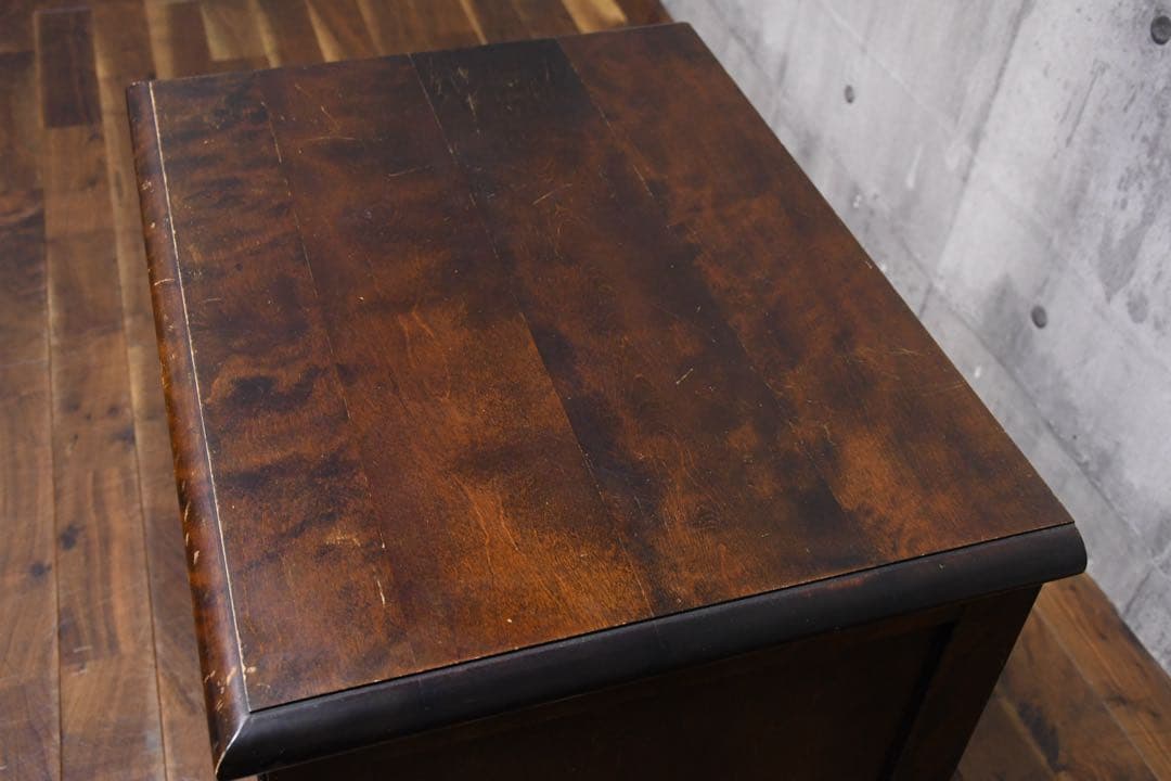 EIK49 北海道民芸家具 サイドキャビネット カバ材/樺材 飾り台 和モダン