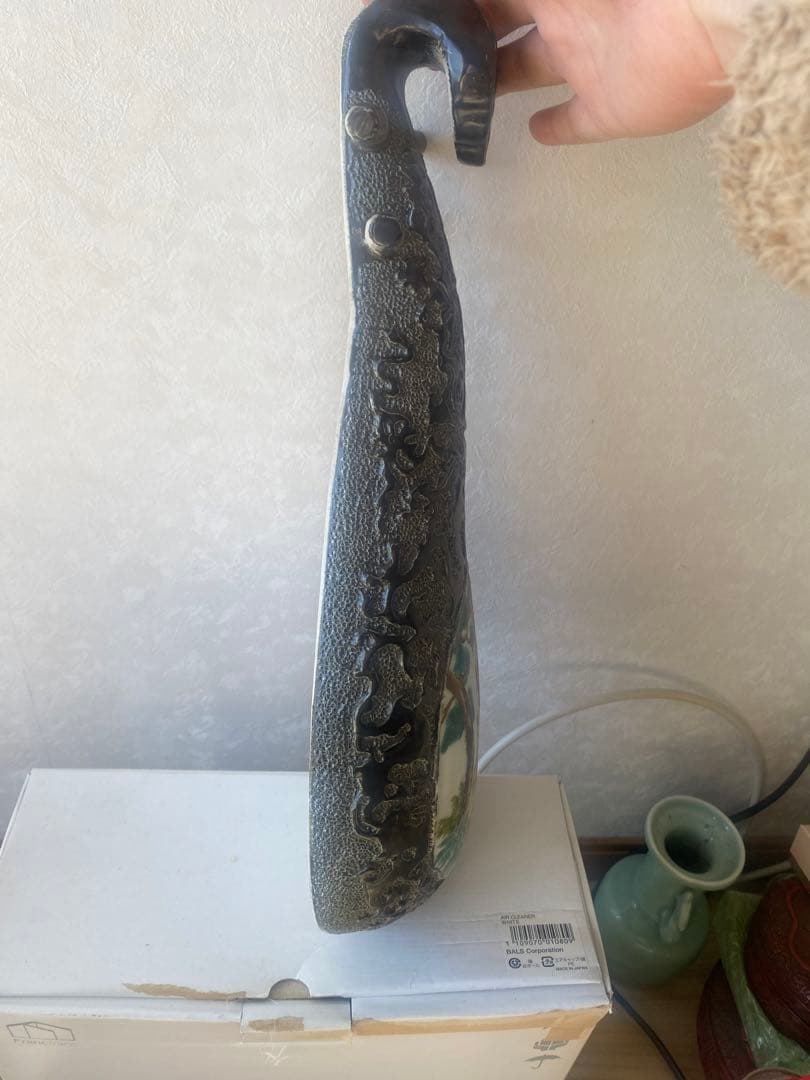 最終値下げ　中国　景徳鎮製　民国時代琵琶型壁掛け