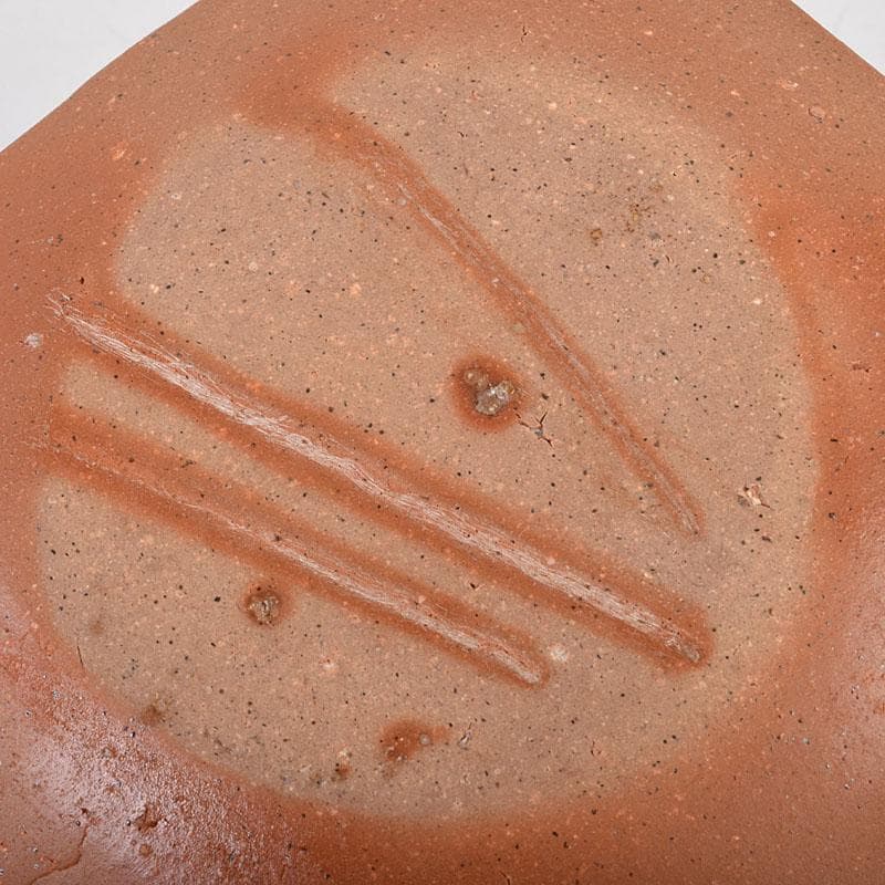 和食器　火襷　小皿　四方皿　銘々皿　五客　在銘　共箱　V　R9280