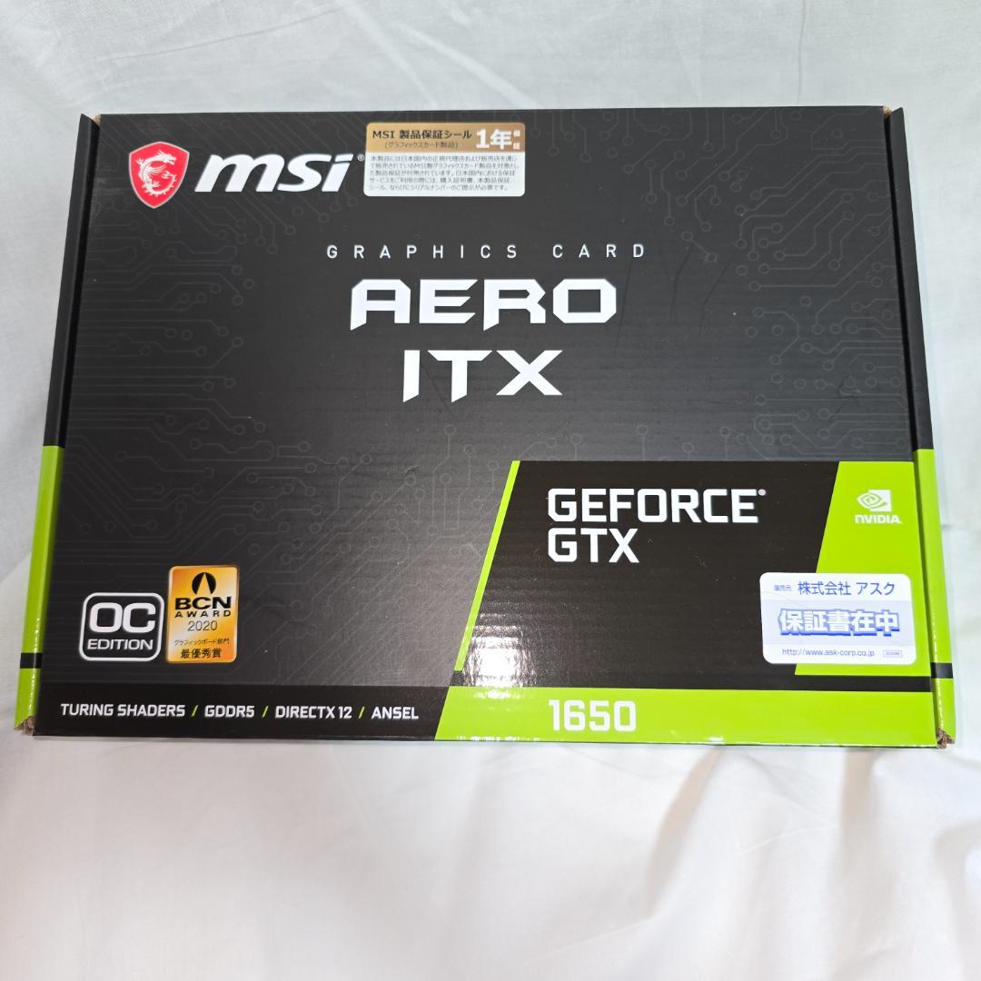 グラフィックボード・グラボ・ビデオカード GeForce GTX 1650 AERO ITX 4G OC