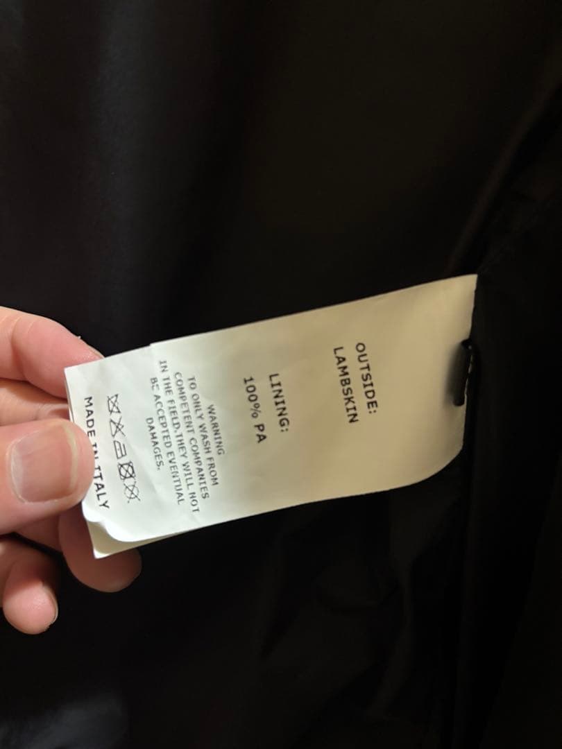 EMMETTI ブラック シングルライダースジャケット