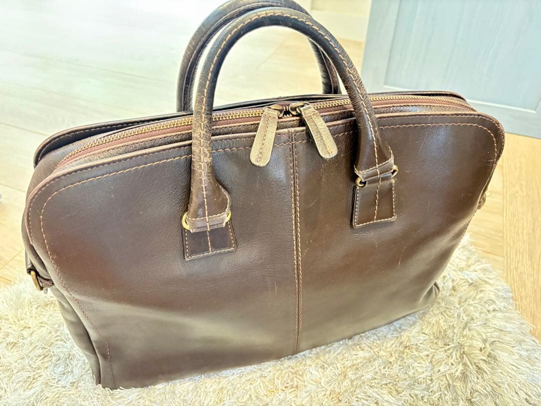 土屋鞄 プロータ防水 ジッパー（2way）レザー ブラウン　更に値下げしました！