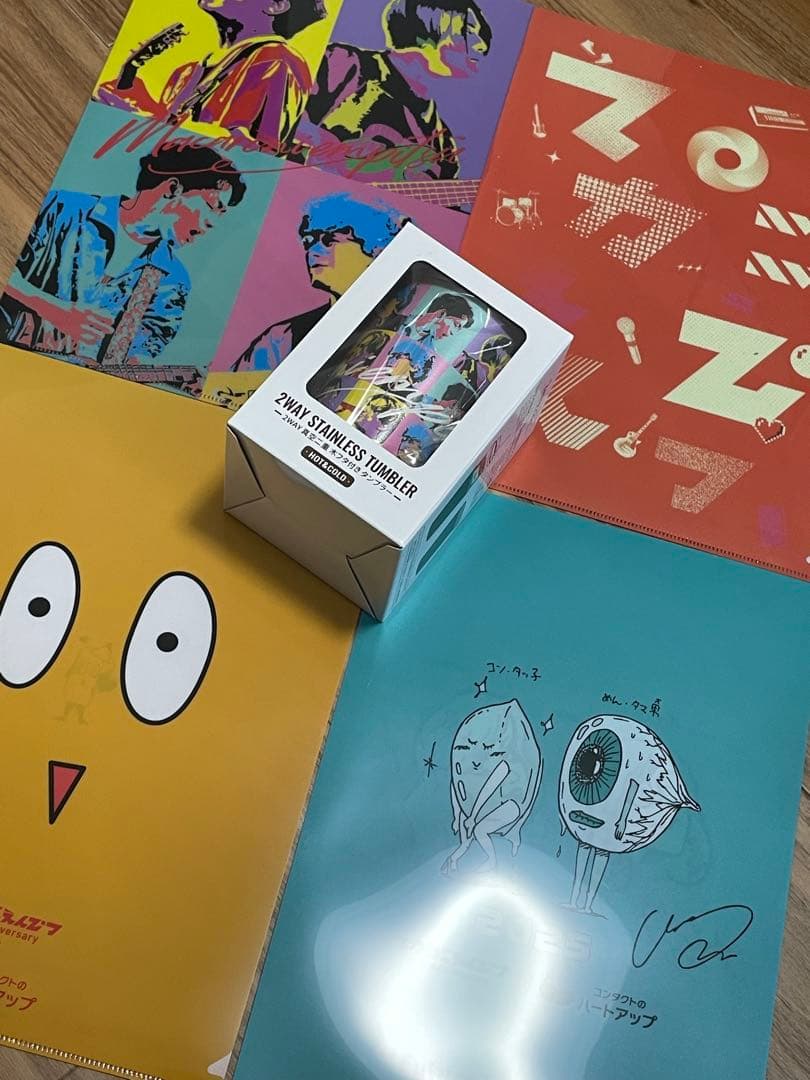 マカロニえんぴつ ハートアップ 2wayタンブラー　クリアファイル4種