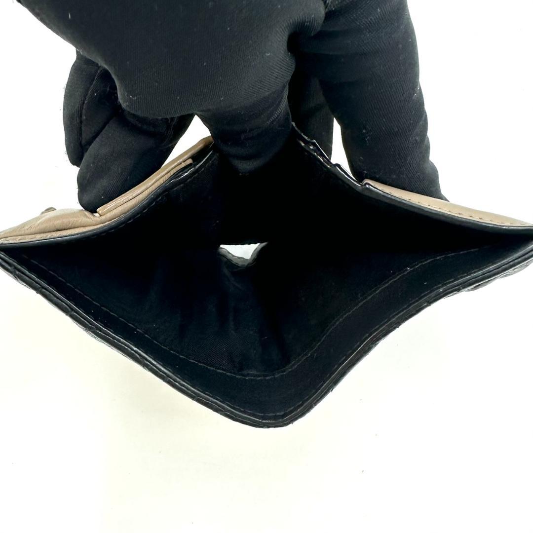 クリスチャンディオール カナージュ カロ 二つ折り財布 コンパクトウォレット 黒