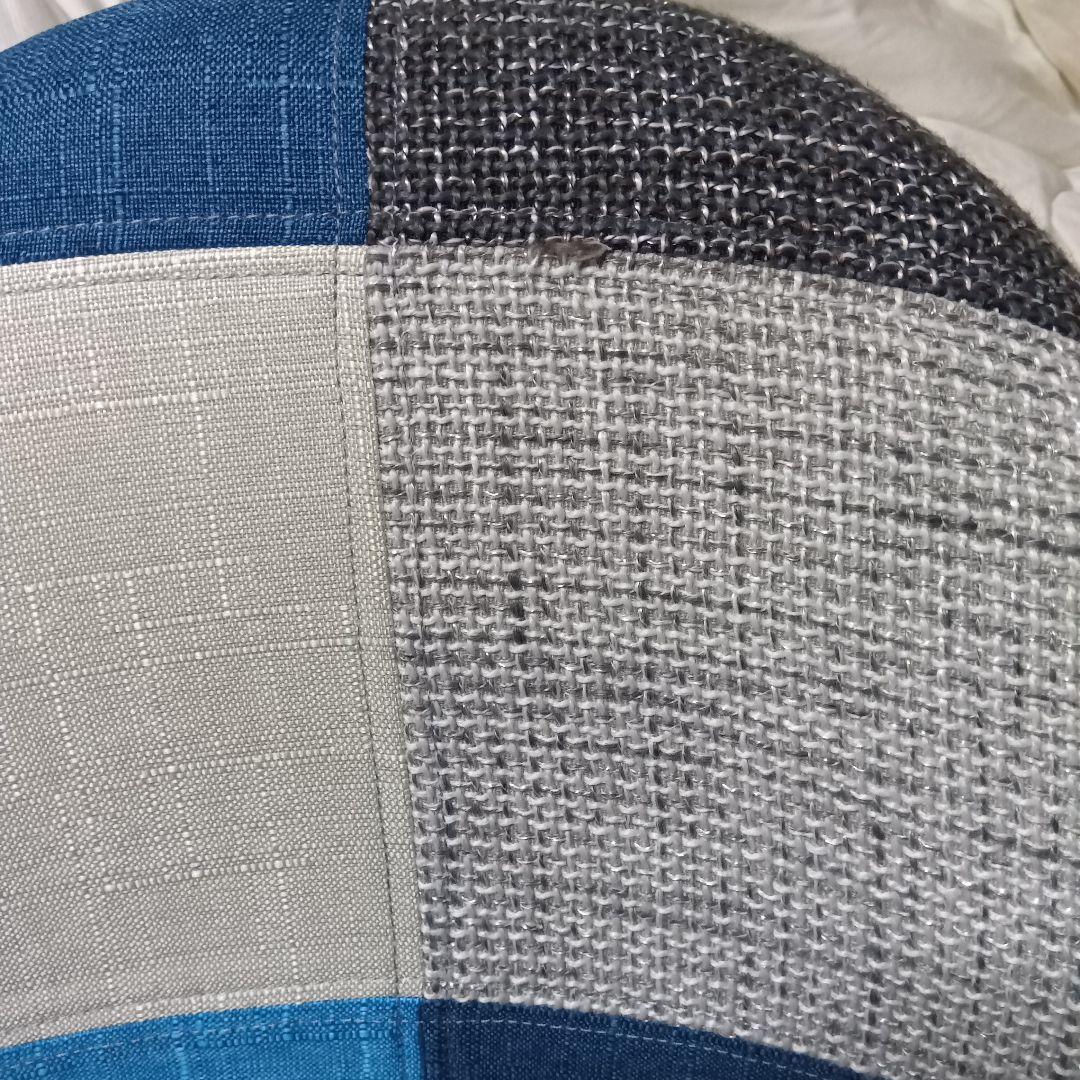 パッチワークデザイン ラウンジチェア 多色 青系