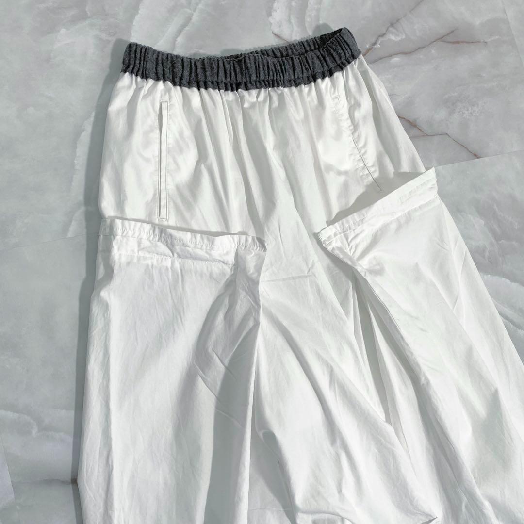 A13140 コムデギャルソン　08ss 変形サルエルパンツ　ホワイト S