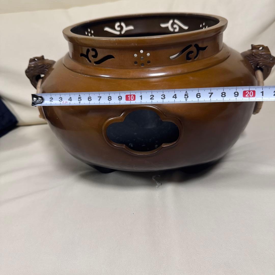 唐銅 鬼面風炉 鋳物 茶道 伝統工芸品