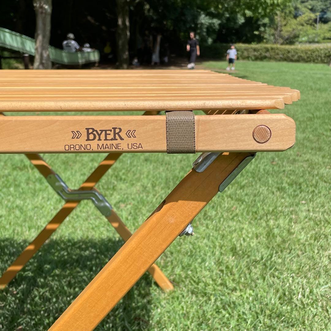 美品 BYER ロールトップテーブル ラウンドタイプ