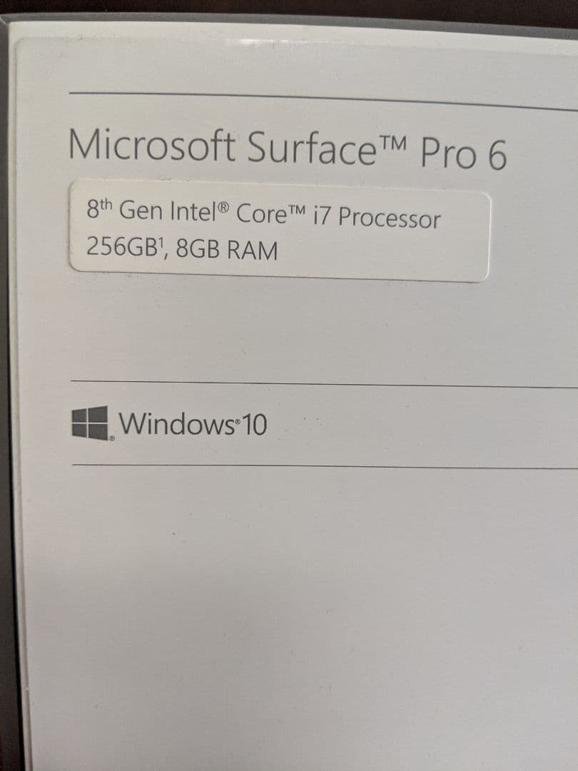Surface pro6 サーフェスプロ6 i7