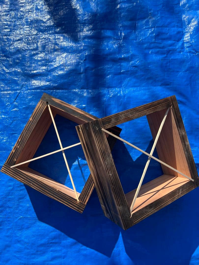 ニホンミツバチ　重箱式巣箱　営巣用巣箱2段　板厚3cm