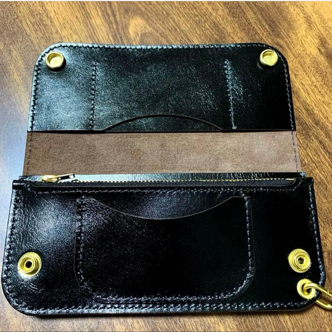 トラッカーウォレット　ホースハイド　ロング　handmade CLA001