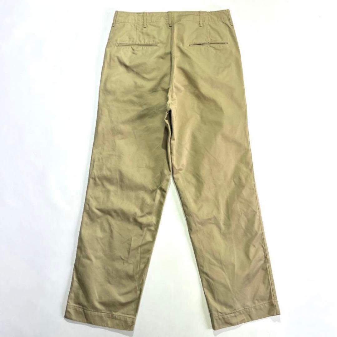 80s 90s USARMY チノパン W36L31 ベージュ M-41 両玉縁