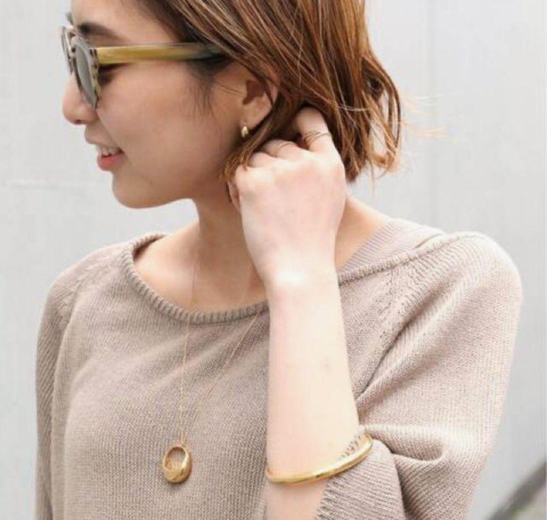 ドゥーズィエムクラス【LAVER/ラバー】 GOLD HALF MOON ピアス